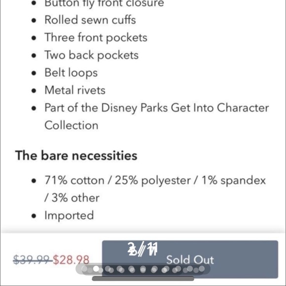 Disney Mickey Print High-Waisted Denim Shorts | US Size 3 - Picture 9 of 9